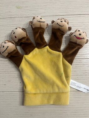 Five Silly Monkeys Hand Puppet Glove Kids Toy Story time